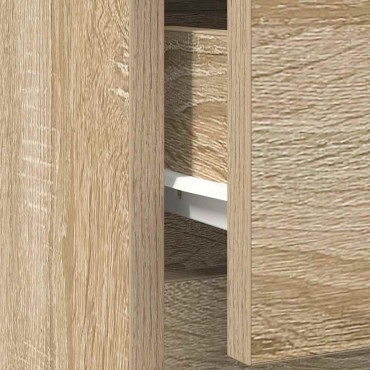 vidaXL Συρταριέρα με Συρτάρια Sonoma Δρυς 71x35x65cm από Επεξ. Ξύλο 1 τεμ.