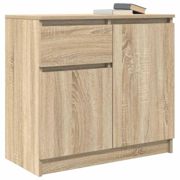 vidaXL Συρταριέρα με Συρτάρια Sonoma Δρυς 71x35x65cm από Επεξ. Ξύλο 1 τεμ.