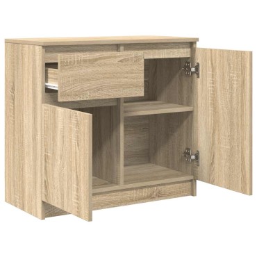 vidaXL Συρταριέρα με Συρτάρια Sonoma Δρυς 71x35x65cm από Επεξ. Ξύλο 1 τεμ.