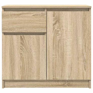 vidaXL Συρταριέρα με Συρτάρια Sonoma Δρυς 71x35x65cm από Επεξ. Ξύλο 1 τεμ.