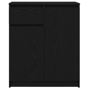 vidaXL Συρταριέρα με Συρτάρια Μαύρη βελανιδιά 71x35x84cm Επεξ. Ξύλο 1 τεμ.