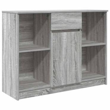 vidaXL Συρταριέρα με Συρτάρια Γκρι Sonoma 101x35x76cm από Επεξ. Ξύλο 1 τεμ.