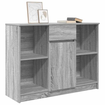 vidaXL Συρταριέρα με Συρτάρια Γκρι Sonoma 101x35x76cm από Επεξ. Ξύλο 1 τεμ.