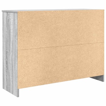 vidaXL Συρταριέρα με Συρτάρια Γκρι Sonoma 101x35x76cm από Επεξ. Ξύλο 1 τεμ.