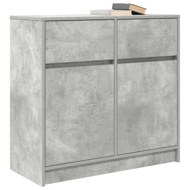 vidaXL Συρταριέρα με Συρτάρια Γκρι Σκυρ. 80x34x76cm από Επεξ. Ξύλο 1 τεμ.