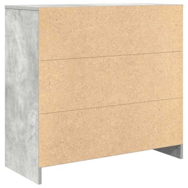 vidaXL Συρταριέρα με Συρτάρια Γκρι Σκυρ. 80x34x76cm από Επεξ. Ξύλο 1 τεμ.