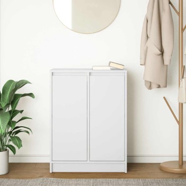 vidaXL Παπουτσοθήκη Λευκή 57x34x76cm από Επεξεργασμένο Ξύλο 1 τεμ.