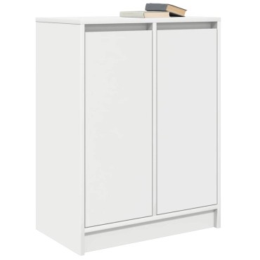 vidaXL Παπουτσοθήκη Λευκή 57x34x76cm από Επεξεργασμένο Ξύλο 1 τεμ.