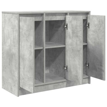 vidaXL Ντουλάπι Γκρι Σκυροδέματος 85x34x76cm Επεξεργασμένο Ξύλο 1 τεμ.