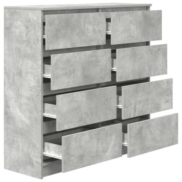 vidaXL Ντουλάπι Γκρι Σκυροδέματος 100x35x99cm Επεξεργασμένο Ξύλο 1 τεμ.