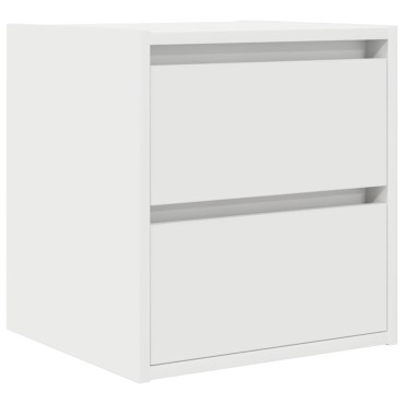 vidaXL Κομοδίνο Επιτοίχιο Λευκά 38x34x40cm 1 τεμ.