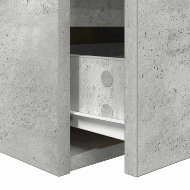 vidaXL Κομοδίνο Επιτοίχιο Γκρι Σκυροδέματος 38x34x40cm 1 τεμ.