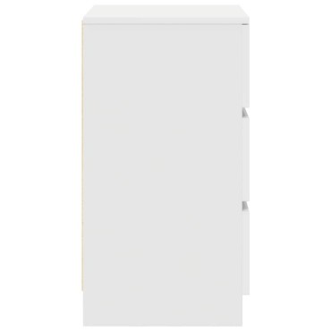 vidaXL Κομοδίνο με 3 συρτάρια Λευκό 39x35x65cm 1 τεμ.