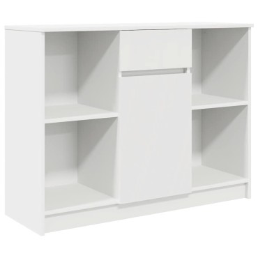 vidaXL Συρταριέρα με Συρτάρια Λευκή 101x35x76cm από Επεξ. Ξύλο 1 τεμ.