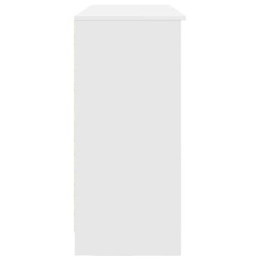 vidaXL Συρταριέρα με Συρτάρια Λευκή 101x35x76cm από Επεξ. Ξύλο 1 τεμ.