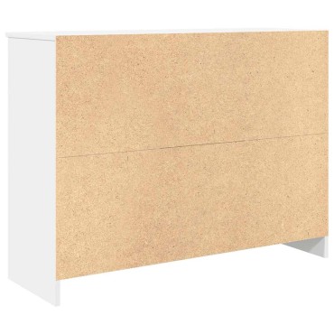 vidaXL Συρταριέρα με Συρτάρια Λευκή 101x35x76cm από Επεξ. Ξύλο 1 τεμ.