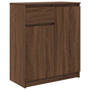 vidaXL Συρταριέρα με Συρτάρια καφέ δρυς 71x35x84cm Επεξ. Ξύλο 1 τεμ.