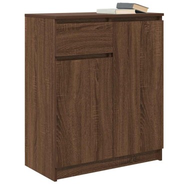 vidaXL Συρταριέρα με Συρτάρια καφέ δρυς 71x35x84cm Επεξ. Ξύλο 1 τεμ.