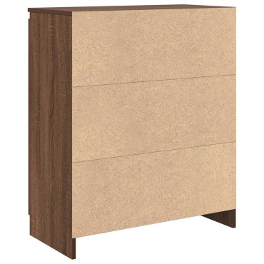 vidaXL Συρταριέρα με Συρτάρια καφέ δρυς 71x35x84cm Επεξ. Ξύλο 1 τεμ.