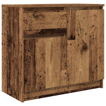 vidaXL Συρταριέρα με Συρτάρια Παλαιό ξύλο 71x35x65cm από Επεξ. Ξύλο 1 τεμ.