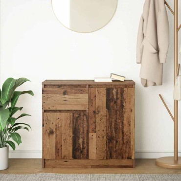 vidaXL Συρταριέρα με Συρτάρια Παλαιό ξύλο 71x35x65cm από Επεξ. Ξύλο 1 τεμ.
