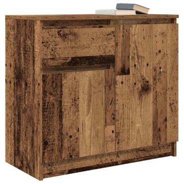 vidaXL Συρταριέρα με Συρτάρια Παλαιό ξύλο 71x35x65cm από Επεξ. Ξύλο 1 τεμ.