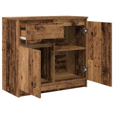 vidaXL Συρταριέρα με Συρτάρια Παλαιό ξύλο 71x35x65cm από Επεξ. Ξύλο 1 τεμ.