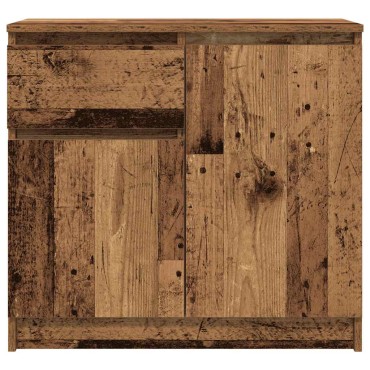 vidaXL Συρταριέρα με Συρτάρια Παλαιό ξύλο 71x35x65cm από Επεξ. Ξύλο 1 τεμ.