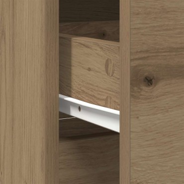 vidaXL Συρταριέρα με Συρτάρια Τεχνίτης Δρυς 80x34x76cm Επεξ. Ξύλο 1 τεμ.