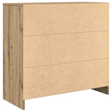 vidaXL Συρταριέρα με Συρτάρια Τεχνίτης Δρυς 80x34x76cm Επεξ. Ξύλο 1 τεμ.
