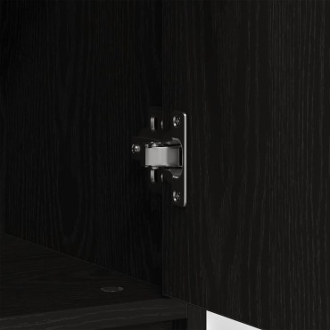 vidaXL Συρταριέρα με Συρτάρια Μαύρη βελανιδιά 80x34x76cm Επεξ. Ξύλο 1 τεμ.