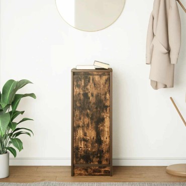 vidaXL Sideboard Καπνιστή δρυς 29,5x34x76cm Κατασκευασμένο ξύλο 1 τεμ.