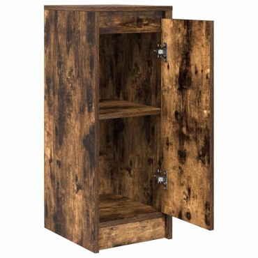 vidaXL Sideboard Καπνιστή δρυς 29,5x34x76cm Κατασκευασμένο ξύλο 1 τεμ.