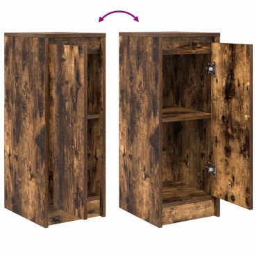 vidaXL Sideboard Καπνιστή δρυς 29,5x34x76cm Κατασκευασμένο ξύλο 1 τεμ.