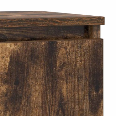 vidaXL Sideboard Καπνιστή δρυς 29,5x34x76cm Κατασκευασμένο ξύλο 1 τεμ.