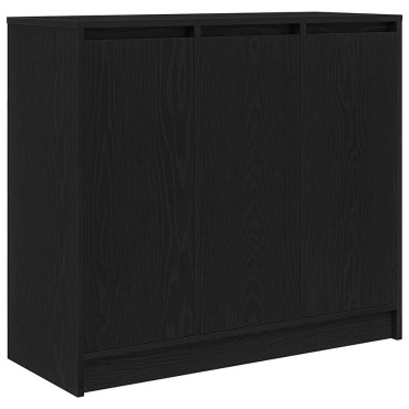 vidaXL Συρταριέρα Μαύρη βελανιδιά 85x34x76cm Κατασκευασμένο ξύλο 1 τεμ.