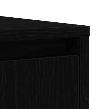 vidaXL Συρταριέρα Μαύρη βελανιδιά 85x34x76cm Κατασκευασμένο ξύλο 1 τεμ.