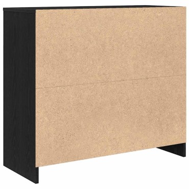 vidaXL Συρταριέρα Μαύρη βελανιδιά 85x34x76cm Κατασκευασμένο ξύλο 1 τεμ.