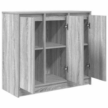 vidaXL Συρταριέρα Γκρι Sonoma 85x34x76cm Ξύλινο μηχανουργικό ξύλο 1 τεμ.