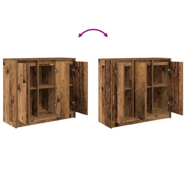 vidaXL Συρταριέρα Παλιό ξύλο 85x34x76cm Ξύλο μηχανής 1 τεμ.