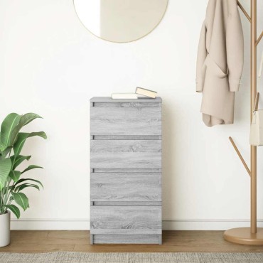 vidaXL Ντουλάπι Γκρι Sonoma 37,5x35x76cm Ξύλινο μηχανουργικό ξύλο 1 τεμ.