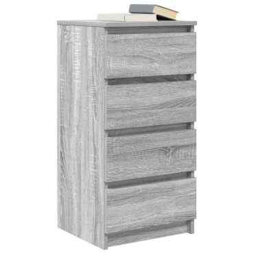 vidaXL Ντουλάπι Γκρι Sonoma 37,5x35x76cm Ξύλινο μηχανουργικό ξύλο 1 τεμ.