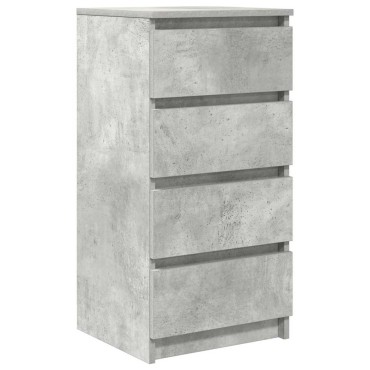 vidaXL Ντουλάπι Γκρι Σκυροδέματος 37,5x35x76cm Επεξεργασμένο Ξύλο 1 τεμ.