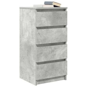 vidaXL Ντουλάπι Γκρι Σκυροδέματος 37,5x35x76cm Επεξεργασμένο Ξύλο 1 τεμ.