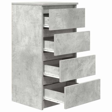 vidaXL Ντουλάπι Γκρι Σκυροδέματος 37,5x35x76cm Επεξεργασμένο Ξύλο 1 τεμ.