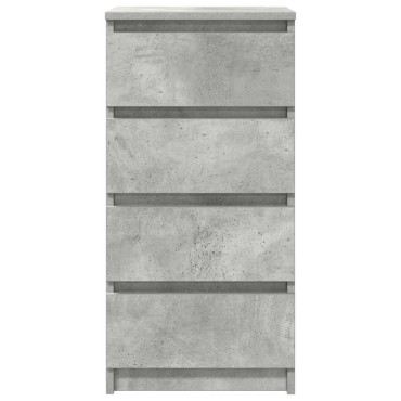 vidaXL Ντουλάπι Γκρι Σκυροδέματος 37,5x35x76cm Επεξεργασμένο Ξύλο 1 τεμ.