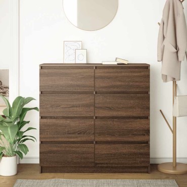 vidaXL Ντουλάπι Καφέ Δρυς 100x35x99cm από Επεξεργασμένο Ξύλο 1 τεμ.