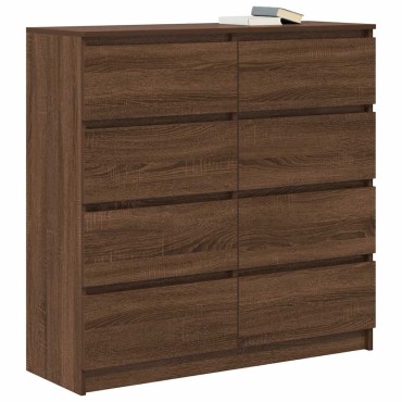 vidaXL Ντουλάπι Καφέ Δρυς 100x35x99cm από Επεξεργασμένο Ξύλο 1 τεμ.