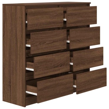 vidaXL Ντουλάπι Καφέ Δρυς 100x35x99cm από Επεξεργασμένο Ξύλο 1 τεμ.