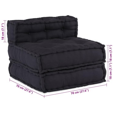 vidaXL Modular Pouffe Anthracite 70x70x54 ύφασμα 70x70x54 cm